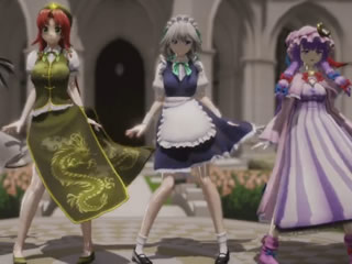 成人動畫 MMD Sex Touhou Koakuma Hong Sakuya Patchouli - Ghost Dance Orgy